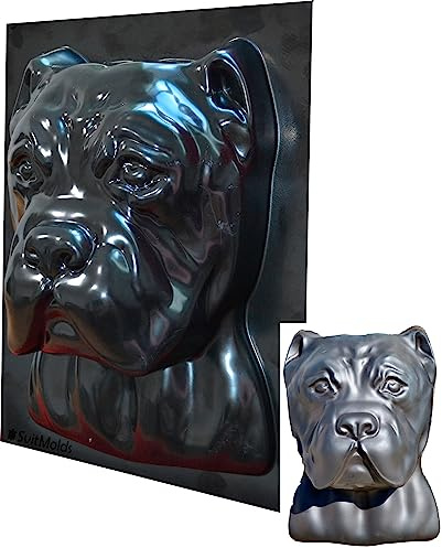 BETONEX Stampi per calcestruzzo testiera per cani, intonaco, cemento, cane, decorazione da parete D83