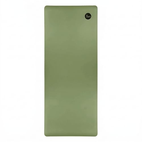 Esterilla de Yoga Antideslizante | 183 x 68 cm | Colchoneta Gruesa de 5 mm para Pilates, Barre, HIIT y Entrenamiento Funcional | Superficie PU Eco-Friendly (Verde, 183x68)