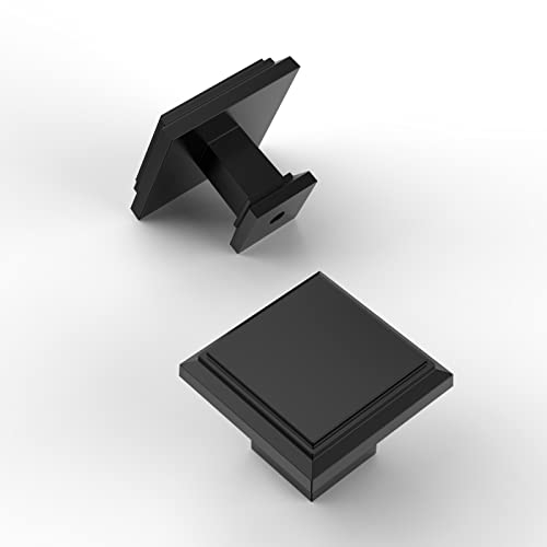 Amerdeco 6 Stück Möbelknöpfe Schwarz Küchenbeschläge Schrankknöpfe für Schrank, Kleiderschrank, mit einem Schrauben UK0016
