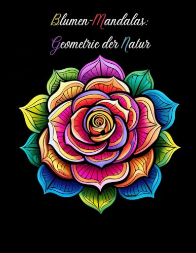 Blumen-Mandalas: Geometrie der Natur: -Malbuch für Erwachsene und Kinder-