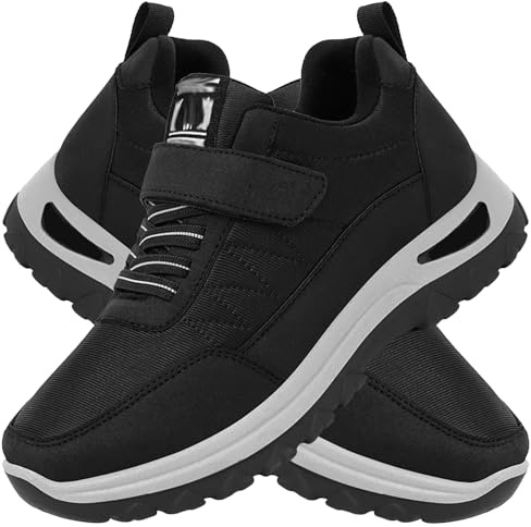 Aocase Zapatos Ancho Especial para Hombre y Mujer - Cómodos para Ancianos, Juanetes y Diabéticos - Zapatillas Deportivas, Negro, 39/245mm