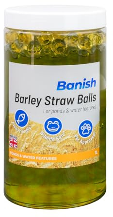Pisces Banish Barley Straw Extract Balls 1L Pond Water Treatment Blanketweed Algae