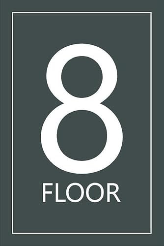 8th floor, grey informational sign - 1mm flexible Plastic sign (200mm x 150mm)