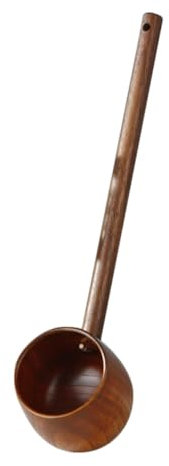 Garneck Mestolo Per Acqua in Legno Manico Lungo Mestolo Per Servire Tè Cucchiaio Per Annaffiare Giardino Paletta Per Uso Cucina