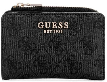 GUESS Laurel Kartenetui mit Reißverschluss, Kohle-Logo