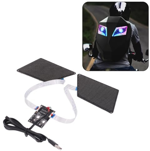 LED Display für Rucksack DIY mit Bluetooth App gesteuert, 48x96 Auflösung, USB Stromversorgung - Animationsanzeige für Text und Bilder