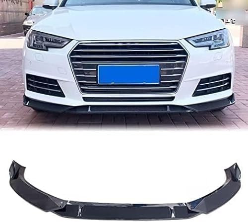 ZHOUFUDA Auto Frontspoiler Lippe Frontschürze Lippenspoiler für Audi A4 B9 Sedan 2017 2018, Frontstoßstange ABS Splitter Lip Spoiler Kinnschutz Lip Diffusor Splitter Body Kit
