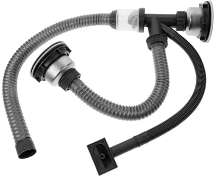 FLCPJGV Tubo de desagüe para fregadero, tubo de desagüe para desagüe de residuos, repuesto para fregadero doble, tubo de drenaje profesional flexible para