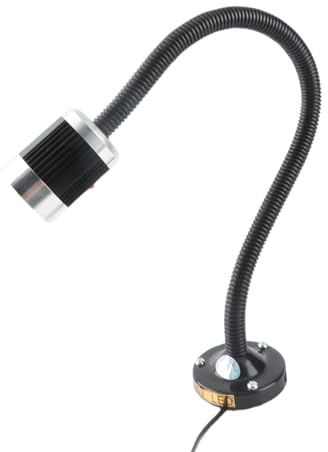 Magnetic Work Light, Led Spot Lamp, Led Lathe Machine Light with Flexible Gooseneck and Adjustable Magnetic Base, for CNC, Lathe, Workshop, Sewing Machine (3W)