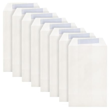 100 Stück kleine Pergamin-Umschläge, weißes Papier, Konfetti-Tüten, wiederverschließbare Samen-Umschläge, Haftklebe-Umschläge, Hochzeitsgeschenke, Umschläge für Blumen, Kerzen, 7 x 12,5 cm
