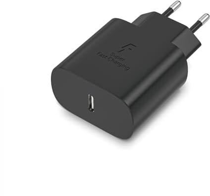 Prise de Chargeur Rapide USB C 25W pour Samsung Galaxy S25 S24 S23 S22 S21 Ultra 5g S20 Ultra S20 S20+ S10 A06 A05 A04 A16 A15 A25 A35 A55 A54 5G A52 A51 A32 A31 Bloc de Charge Rapide USB-C