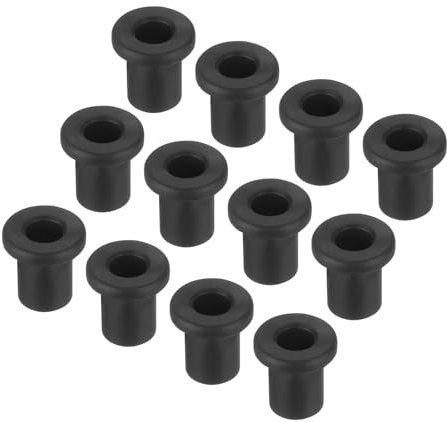 sourcing map 15Pcs t Shape Rubber Grommet Mount Dia 6.5mm ID 5mm H 6mm Black Seal Protection Cable Grommets Flexible for Cable Pipe