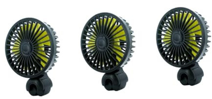 UKCOCO 3pièces Ventilateur Électrique Portable Pour Voiture Ventilateur De Siège Arrière Usb Avec Clip Refroidissement Et Circulation Air Pour Passagers Compatible Plupart Véhicules