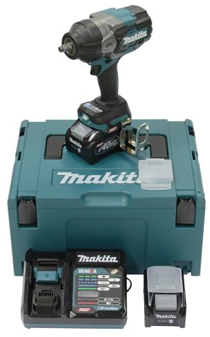 Makita XGT TW002GM201 - Avvitatore a percussione a batteria, 40 V, coppia 1700 Nm, attacco 1/2, 1800 giri/min