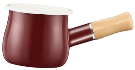 LAPYAPPE Bollilatte Smalto Con Manico Ergonomico Per Latte Caffè e Contenitore Multifunzionale Per Cottura e Conservazione Design Elegante e Facile Da Pulire