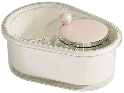 Lavatrice portatile per frutta e verdura e centrifuga per insalata, con scolapasta e spazzola morbida per un facile utilizzo in cucina, ideale per prodotti freschi, taglia unica, bianco