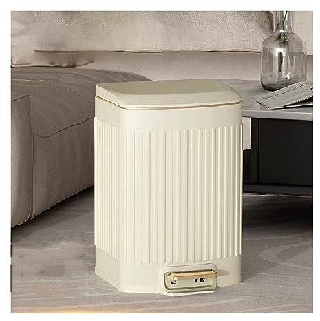 ZZlei2yu-12 Poubelle Poubelle de cuisine à commande au pied en acier inoxydable 20L grand stockage de salon de ménage de mode simple avec couvercle poubelle poubelle Poubelle de Cuisine