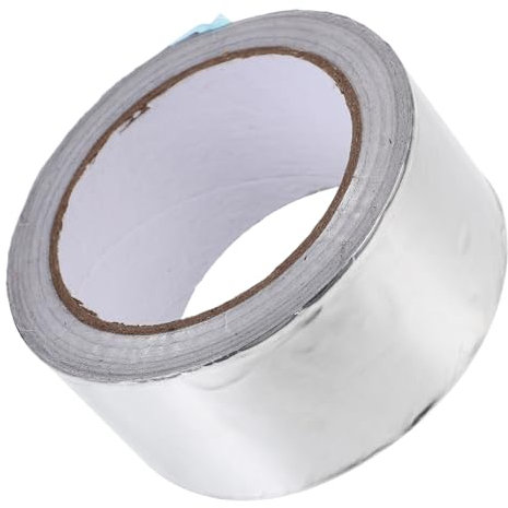 LIGIGWASH Cinta Adhesiva de Aluminio y Aislante de Alta Temperatura Cinta Autoadhesiva Metálica para Sellado y Aislamiento de Vapor para Reparaciones y Sistemas de Hvac