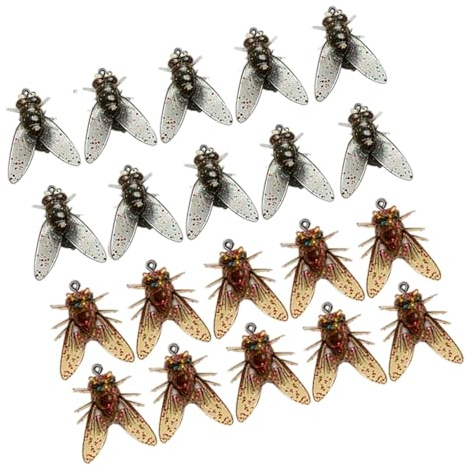 20 cebos de pesca con mosca, señuelos suaves con accesorios de gancho para señuelos de pesca con mosca de agua salada y agua dulce