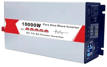 Transformateur Onduleur Sinusoïdal Pur 12 V 220 V 24 V 110 V 120 V 10000 W 5000 W Convertisseur Tension Portable CC vers CA Onduleur Solaire pour Voiture(24V,220V-240(60HZ),Universal)