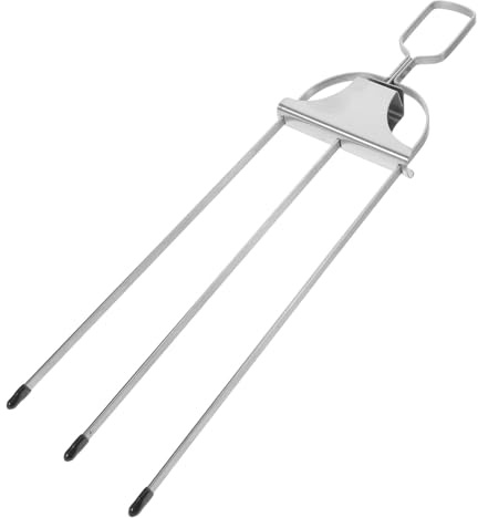 jojofuny Fourchette à Barbecue en Acier Inoxydable 355 CM à Trois Dents – Brochette Réutilisable pour Grillades D’Extérieur – Accessoire Léger Camping Pique-Niques et Barbecue en Plein