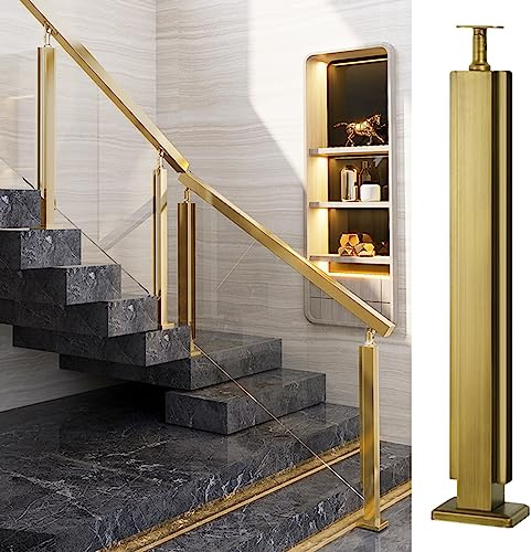 D Sistema di ringhiera in vetro in acciaio inox, kit balaustra centrale da 90 cm, per terrazze e terrazze, spessore 10 mm-12 mm, morsetto per pannello per sicurezza e design elegante