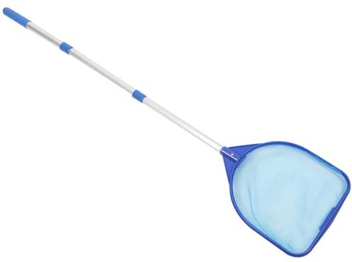 SEWACC Épuisette de Piscine Légère à Mailles Fines, Filet à Cuillère Extensible 3 Sections, Filet D'écumeur pour Bassin et Étang, Outil de Nettoyage Pratique pour Feuilles et Débris,