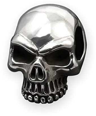 Fly Style Ketten Anhänger Totenkopf aus 316L Edelstahl - Klassischer Skull Schädel