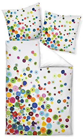 Janine Design Mako-Satin Bettw?sche modern Art 42030-09 Multicolor 1 Bettbezug 135 x 200 cm + 1 Kissenbezug 80 x 80 cm