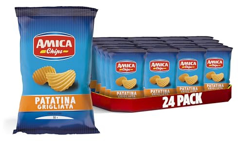 AMICA Chips - La Patatina Grigliata, 24 Confezioni da 50g | Snack Senza Glutine
