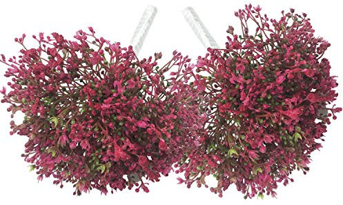 cn-Knight Künstliche Blumen, 2 Stück, 31cm, Babyduft, künstliche Gypsophila für Hochzeit, Brautstrauß, Brautjungfer, Heimdekoration, Geschenk für Einweihung, Büro, Empfang, Rosarot