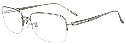 EYEphd Progressive multifokale Anti-Blaulicht-Lesebrille aus Titan für Männer, des rechteckigen Rahmenlesegeräts mit HD Harzlinse Vergrößerung +1,0 bis +3,0,Grau,+1.75