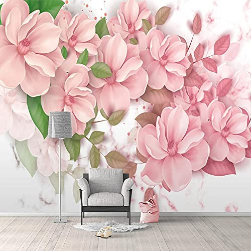 Frtmsticker Papier Peint Autocollant Murale 3D Rose Mode Fleurs Papier Peint Photo 3D Enfants Chambre 3D Murale Pvc Autocollant Wall Art Garçon Fille Chambre Affiche Murale 250X150Cm