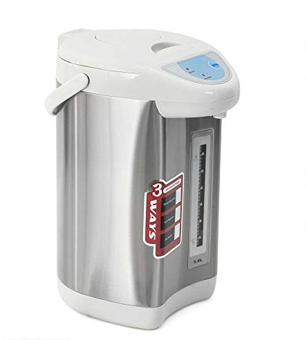 NeNchengLi Dispensador de agua caliente de acero inoxidable, 4 L, dispensador de agua, termo para escuela, hogar, oficina, hotel (gris)