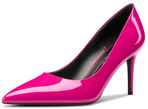 Castamere Donna Alto High Spillo Tacco Heel a Punta Slip-on Pumps Cute Classico Dress Scarpe Magenta Rosso 41 EU