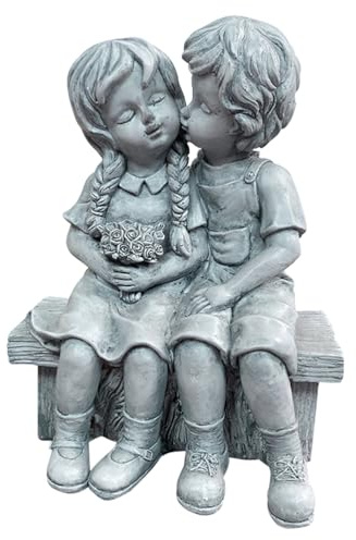 GANAZONO Couple De Mariage Ornements Figurine Miniature De Jardin Statue Les Amoureux Petite Fille Décoration d'art De Cour Bonsaï Résine
