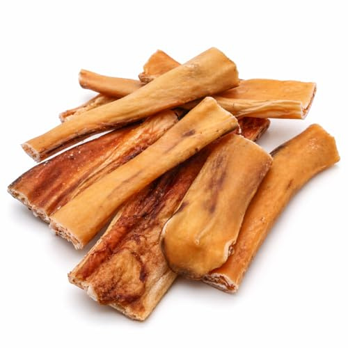 mascota vital - Cuoio capelluto bovino per cani – spuntino da masticare naturale, extra duro per lunghi testi, supporta la cura dentale e i muscoli masticatori, senza additivi