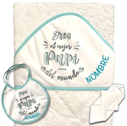 Bebesar® Personalisiertes Baby-Badetuch – personalisiertes Babyhandtuch mit Kapuze 100 x 100 cm und 100 % Baumwolle, extra weich (Dino Rosa)