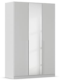 Rauch Möbel Alabama, Kleiderschrank, Farbe Seidengrau, Breite 136 cm | Schrank, 3-türig, mit Spiegel, Zubehör Basic, für Schlafzimmer, Kinderzimmer, Gästezimmer, Homeoffice, Garderobe, Flur