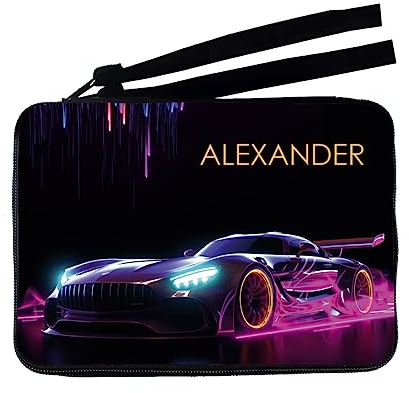 Striefchen® Federmappe für Jungen Doppel-Etui gefüllt/Personalisiert mit Namen Rennwagen 5