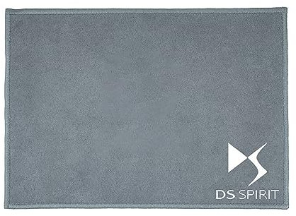 NURCIX Suede Car Logo Towel Microfiber Cleaning Drying Rag Cloth for DS DS5 DS7 DS3 DS4S 5LS DS6 DS9 WILD RUBIS SPIRIT E-Tense DS5LS,Gray Style