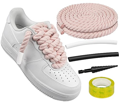 Endoto Cordones para Air Force 1 Shoe Laces Shoelaces | Gordos Gruesos Cuerda Cordón Con Perforación | Material: Algodón