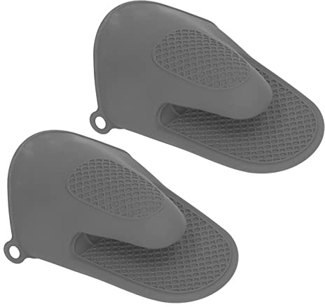 1 Paire de Gants de Four Courts, Gants de Cuisine en Silicone épais Résistants à la Chaleur, Mini de Four Antidérapant et à Boucle de Suspension pour Ondes, Barbecue