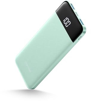 Power Bank 10400mAh,Charmast sottile e leggero Caricabatterie Portatile con LED Display USB C power bank da 5V/3A per iPhone Huawei