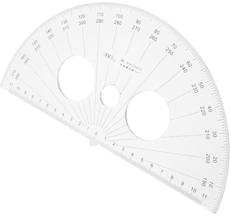 NUOBESTY Multifunktions Halbkreis Winkelmesser 180° Aus Kunststoff Für Schüler Tragbares Winkelmesswerkzeug Zur Präzisen Winkelmessung in Mathematik Und Kunst