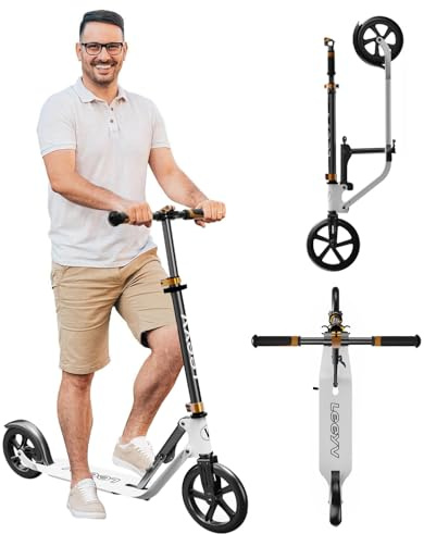 Scooter for Adults –Adult Scooter,Folding, Adjustable Height, Big Wheels, Lightweight All-Aluminum Frame | Suitable for Teens 12+ | 265lbs Weight Limit,Kick Scooter