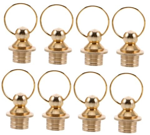 Cabilock 8pcs Small Brass Gourd Covers Decorative Gourd Ornaments for Home Decor