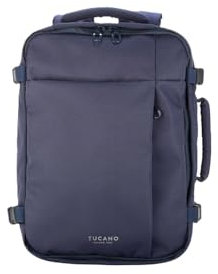 Tucano Tugò, Zaino per Laptop 15,6/MacBook Pro 16, 30 x 40 x 16 cm, Blu, Materiale Riciclato