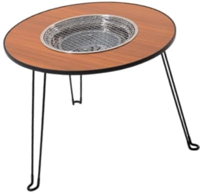 Baoblaze Table de Foyer de Camping, Foyer à Bois, Table de Foyer Ronde légère, Barbecue pour randonnée, Barbecue, Cour, Jardin