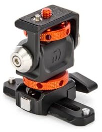 3 Legged Thing Monty 3 Mini Pan & Tilt Mount – Cold Shoe + Modular Picatinny Base, 360° Rotation, ¼”-20 Thread - Lava Finish